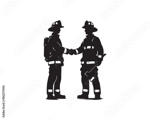 firefighters silhouette, firefighter team silhouette, group of firefighters vector, fire rescue team illustration, fire crew vector collection set, firefighters silhouette, firefighter team silhouette