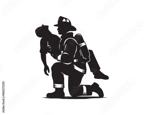 firefighters silhouette, firefighter team silhouette, group of firefighters vector, fire rescue team illustration, fire crew vector collection set, firefighters silhouette, firefighter team silhouette