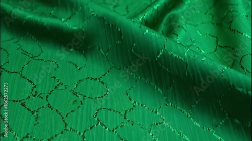 Luxurious Emerald Islamic Fabric Background