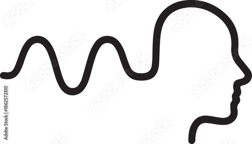 Abstract Wave Line Icon – Flow and Motion Symbol