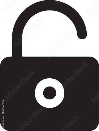 Open Padlock Icon – Security Unlock Symbol