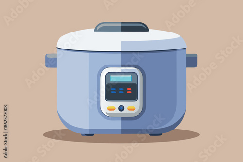 Modern rice cooker with digital display