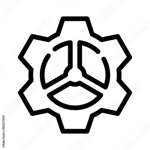 cogwheel line icon