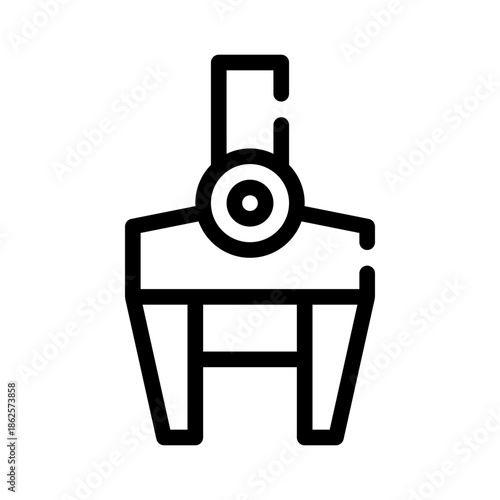 robot arm line icon