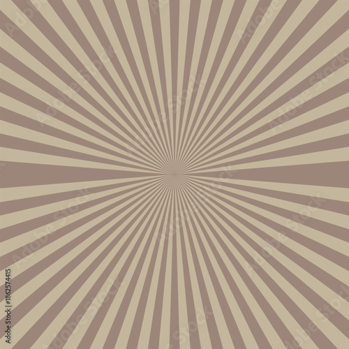 Abstract brown colour sun rays vector background.