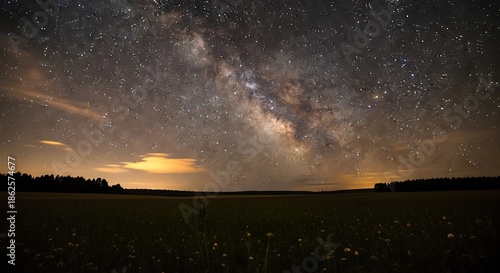 Milky Way Galaxy at Night Sky.