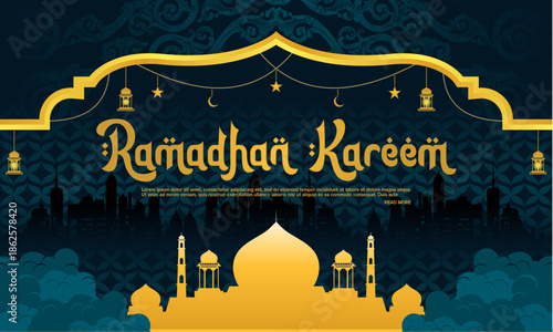 marhaban ya ramadhan illustrations sosial media post design
