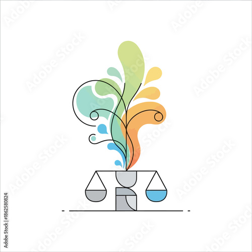 Abstract representation of balance and growth concept.