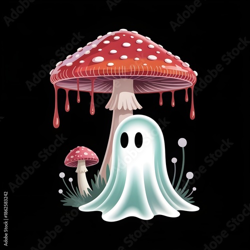 red and white mushrooms