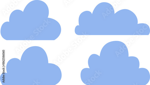 vector clouds set