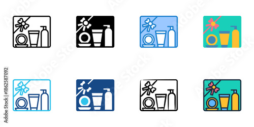 Beauty subscription icons set multiple style collection. Editable stroke 
