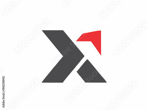 Bold gray "X" logo with red arrowhead accent, symbolizing direction, momentum, and innovation.