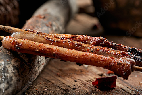 Charcoal-grilled nourishing lamb penis