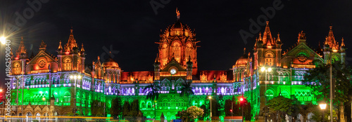 Chhatrapati Shivaji Maharaj Terminus on Independence Day, CSMT Mumbai