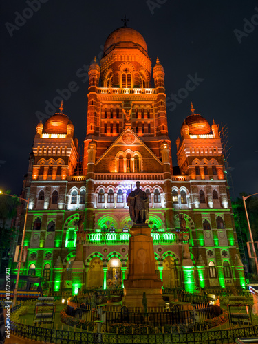 Chhatrapati Shivaji Maharaj Terminus on Independence Day, CSMT Mumbai