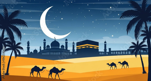 camels in the desert