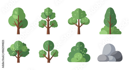 Winter landscape depicting snow covered hills trees and a person with a goat