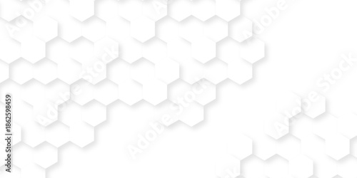White paper texture abstract grid tile seamless hexagon wall creative metal business wallpaper texture background.