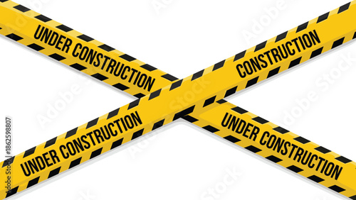 Isometric Construction Workers Set with Road Signs Safety Helmet Gear and Caution Tape for Industrial Building Labor Maintenance and Engineering