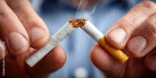 Breaking the habit of smoking with determination during a hopeful moment of change