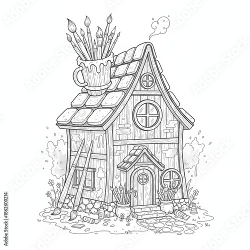 Wallpaper Mural Charming artistic house with creative elements Torontodigital.ca