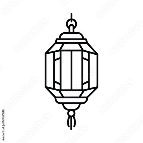 Ramadan lantern illustration for holy month of fasting and reflection
