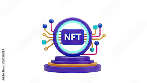 3D NFT Icon on Podium