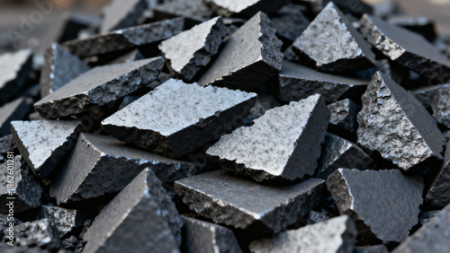 Wallpaper Mural Metallic pieces with sharp edges and glossy surfaces, suitable for industrial use Torontodigital.ca