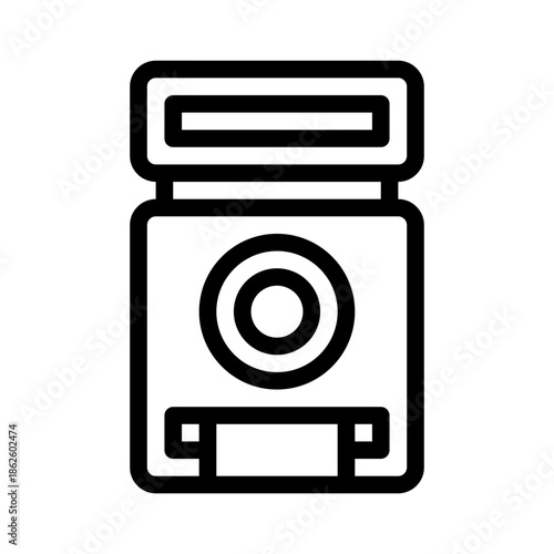retro Polaroid line icon