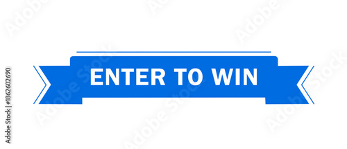 Vibrant enter to win graphic with blue text on transparent background ideal for sweepstakes and contests