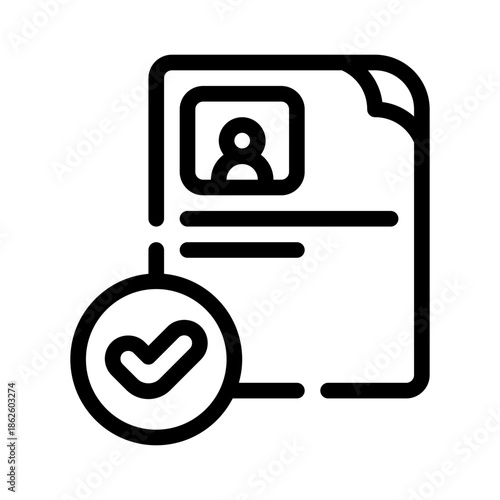 approved resume line icon