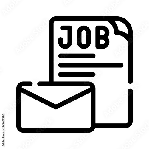 job application line icon