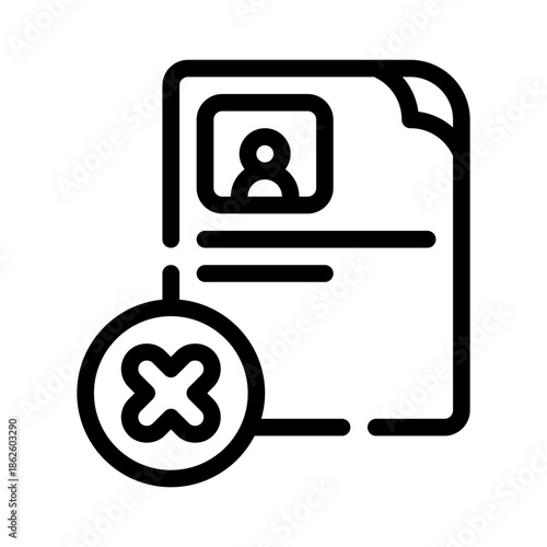 rejected resume line icon