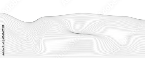 Black wave background. bend line on a white