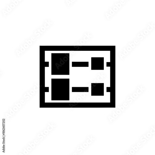 Black silhouette of a SIM card on transparent background silhouette icon symbol mobile phone cell communication technology electronic device storage data subscriber identity module white