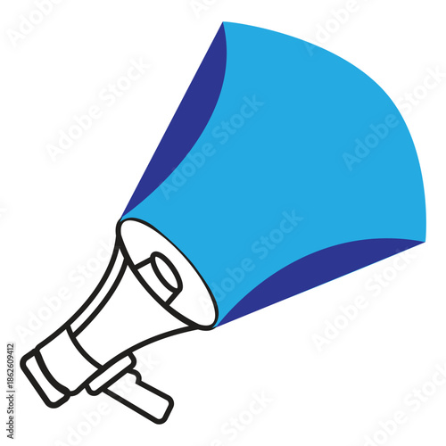 Illustrated megaphone