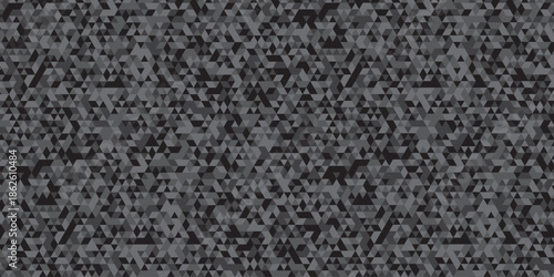 Vector abstract geometric black and gray low polygon triangle paper wallpaper. origami paper background. gradient grid creative digital business triangular low textile design.