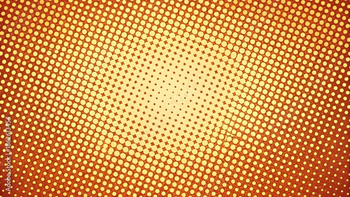 Orange and yellow halftone dot pattern background texture overlay
