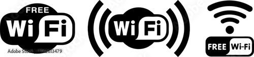 Free WiFi Wireless Internet Signal Vector Icon
