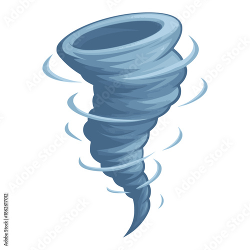 destructive tornado winds nature disaster flat color vector illustration template design