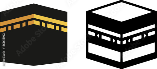 Kaaba Holy Islamic Building Vector Icon
