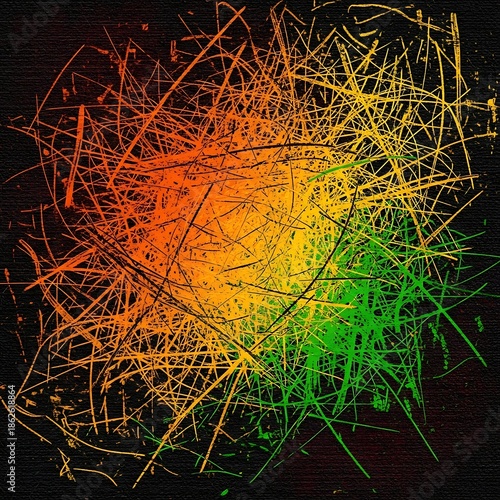 Abstract Art - A Vibrant Explosion of Color and Energy.