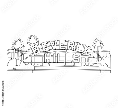 Tablou pe pânză Beverly Hills Sign