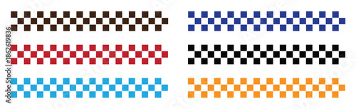 Race line square stipe Vector for games. Race flag icon design Stock Vector. Vibrant pixel patterns in various colors for design projects. 