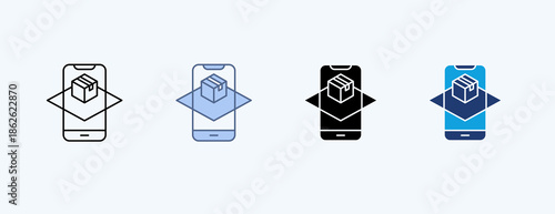 Augmented Experience Multiple Icon Illustration Vector