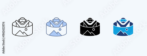 Mixed Reality Multiple Icon Illustration Vector