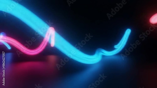 Abstract Neon Light Trails - A Futuristic Visual Journey.