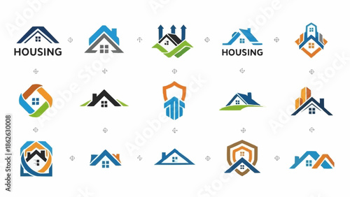 Collection of Real Estate and Housing Logo Designs for Branding.