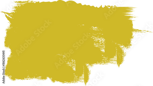 Yellow Paint Brush Stroke Texture — Grunge Abstract Ink Splash Vector Background