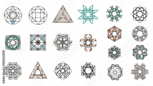 Geometric Designs - A Collection of Intricate Shapes and Patterns.